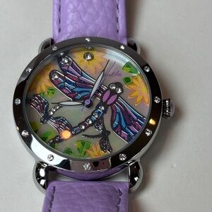 Lavender Dragonfly Watch by Bertha